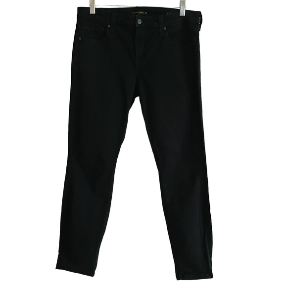 GENETIC DENIM The Raquel Cropped Cigarette Skinny Stretch Jeans Black Women's 29 - Picture 1 of 16
